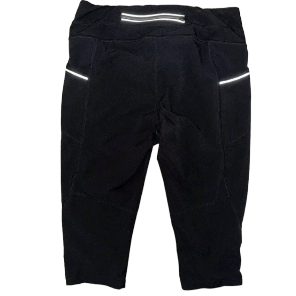 Athleta Dobby Be Free Black Knicker Crop Workout Leggings Size Small - Picture 4 of 9